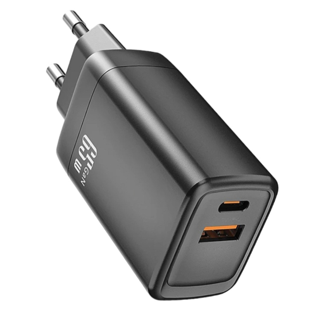 65W GaN Ultra Super fast USB C+A charger