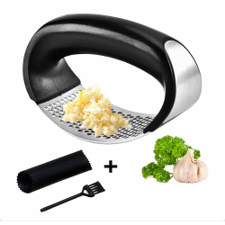 Garlic press + garlic peel