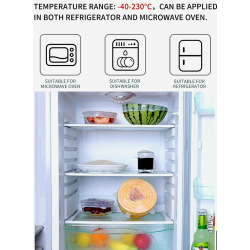 Genanvendelige silikone strk lg til opbevaring af mad - 6 stk