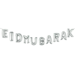 Eid Mubarak decoration text balloons